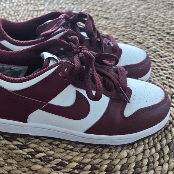 Nike Dunk Low (Maroon/White) – Size 2.5Y – Worn Once! Non-negotiable - Picture 2 of 4